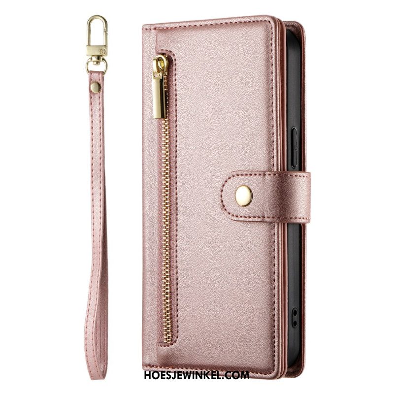 Leren Hoesje Xiaomi 15 Pro Portemonnee Met Riem En Schouderriem