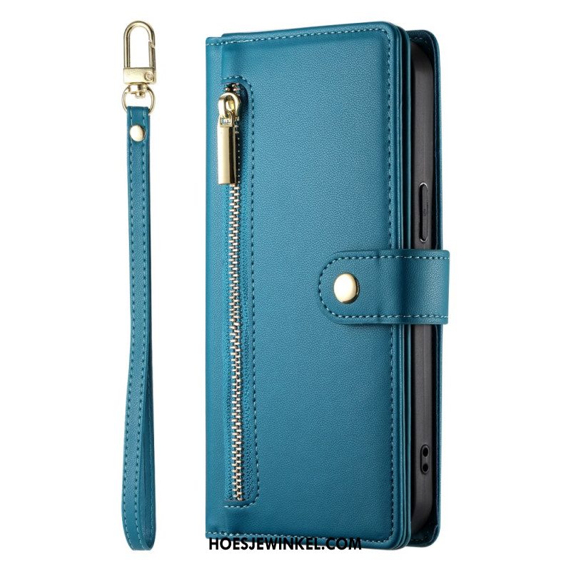 Leren Hoesje Xiaomi 15 Pro Portemonnee Met Riem En Schouderriem