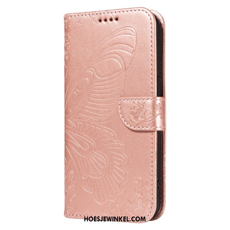 Leren Hoesje Xiaomi 15 Pro Vlinderdesign Bescherming Hoesje