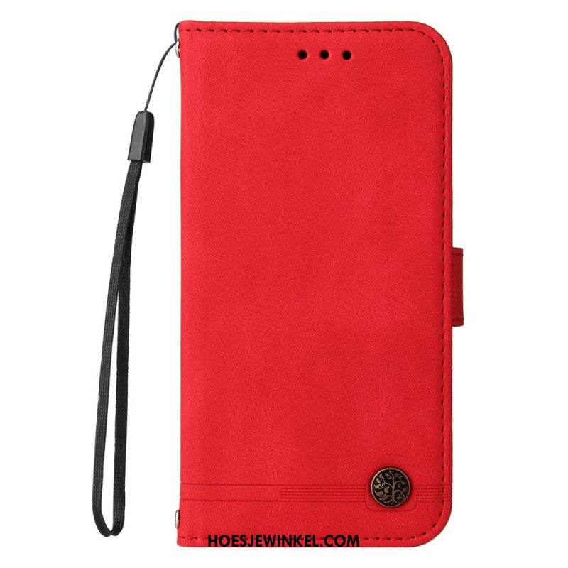 Leren Hoesje Xiaomi 15 Ultra Decoratieve Klinknagel Bescherming Hoesje