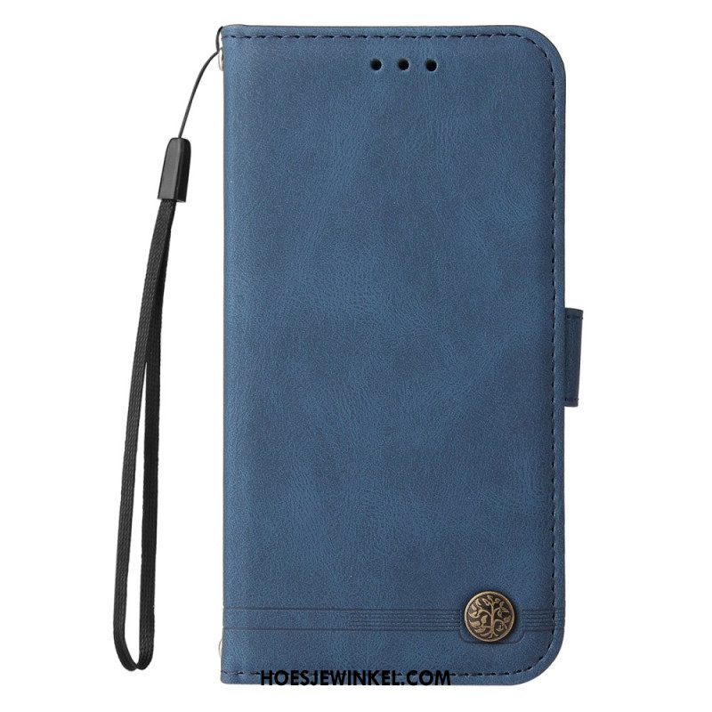 Leren Hoesje Xiaomi 15 Ultra Decoratieve Klinknagel Bescherming Hoesje