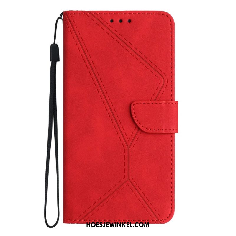 Leren Hoesje Xiaomi 15 Ultra Lijnen En Strepen Bescherming Hoesje