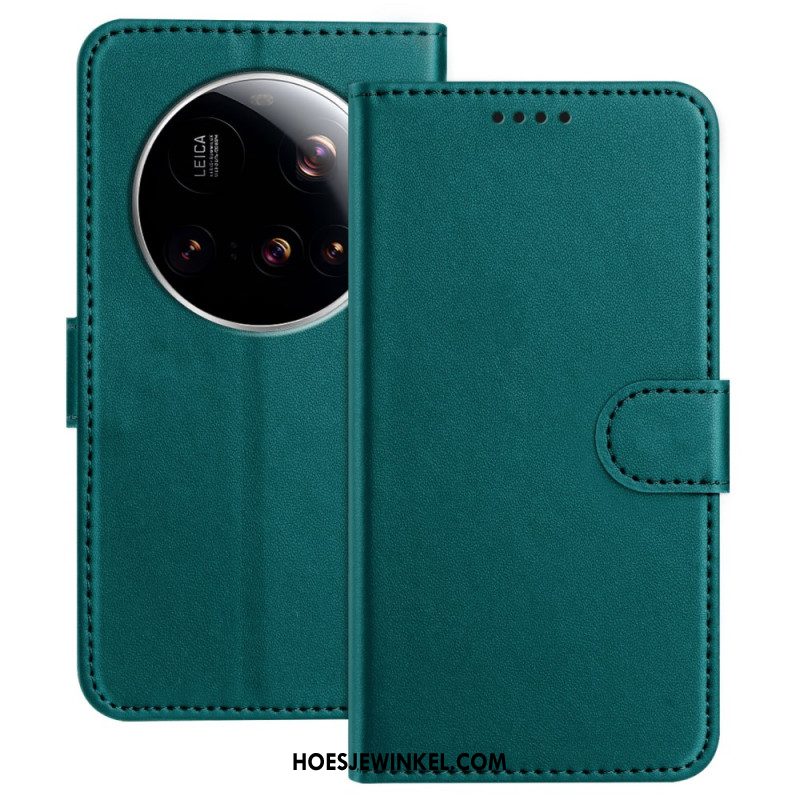 Leren Hoesje Xiaomi 15 Ultra Monochroom Bescherming Hoesje