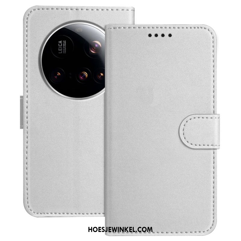 Leren Hoesje Xiaomi 15 Ultra Monochroom Bescherming Hoesje
