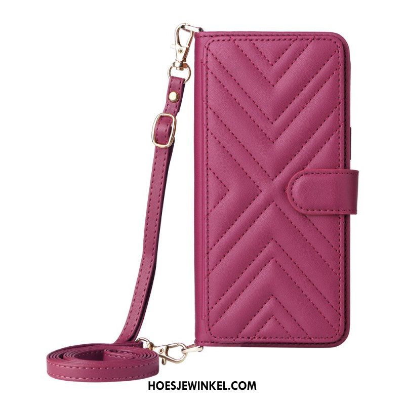 Leren Hoesje Xiaomi 15 Ultra Schouderband En Bandje Bescherming Hoesje