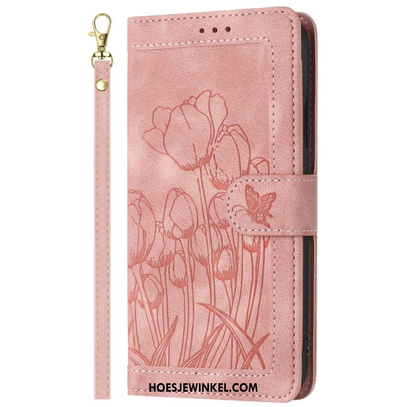 Leren Hoesje Xiaomi 15t 5 Kaarthouders Met Bloemenprint