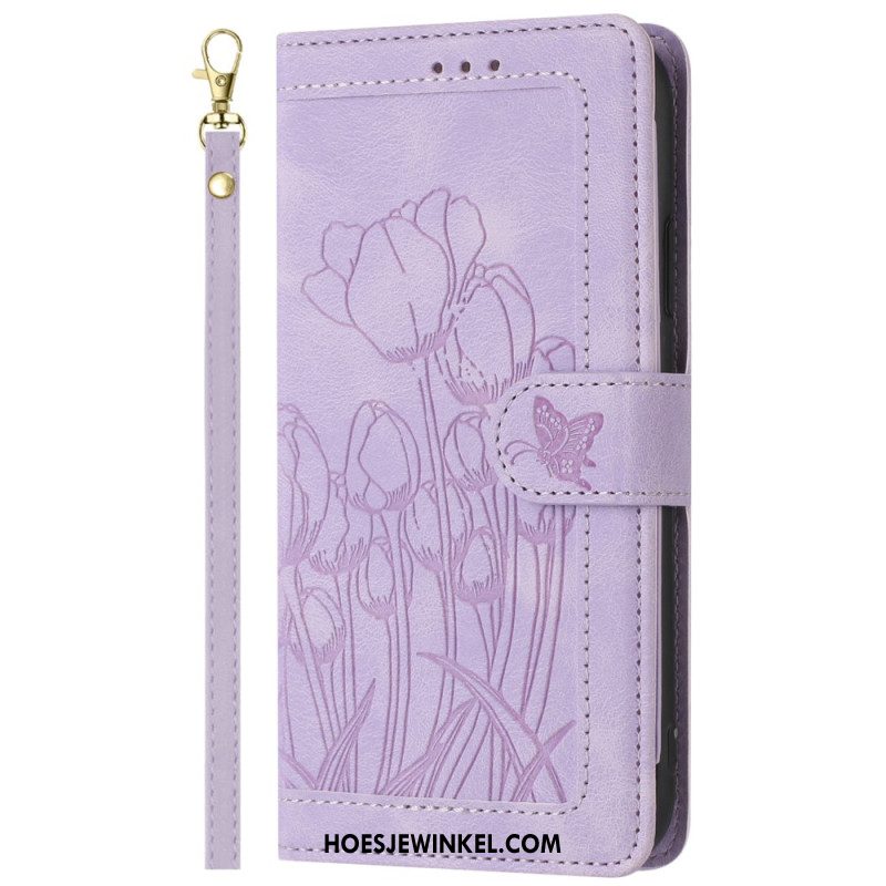 Leren Hoesje Xiaomi 15t 5 Kaarthouders Met Bloemenprint