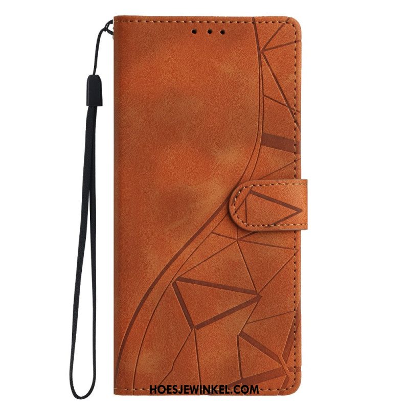 Leren Hoesje Xiaomi 15t Driehoekig Patroon