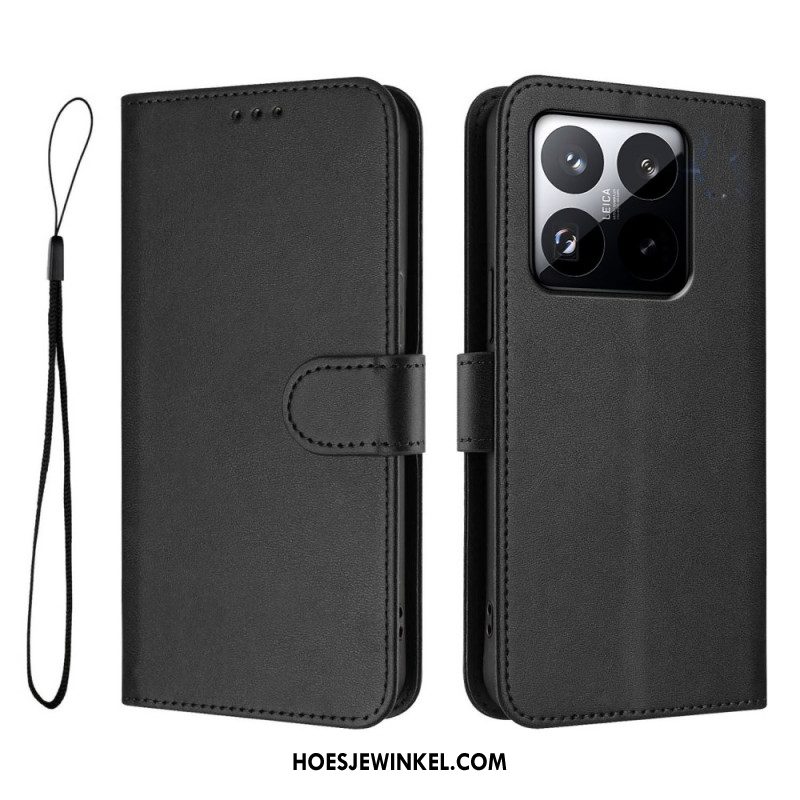 Leren Hoesje Xiaomi 15t Effen Design Met Rfid-bescherming