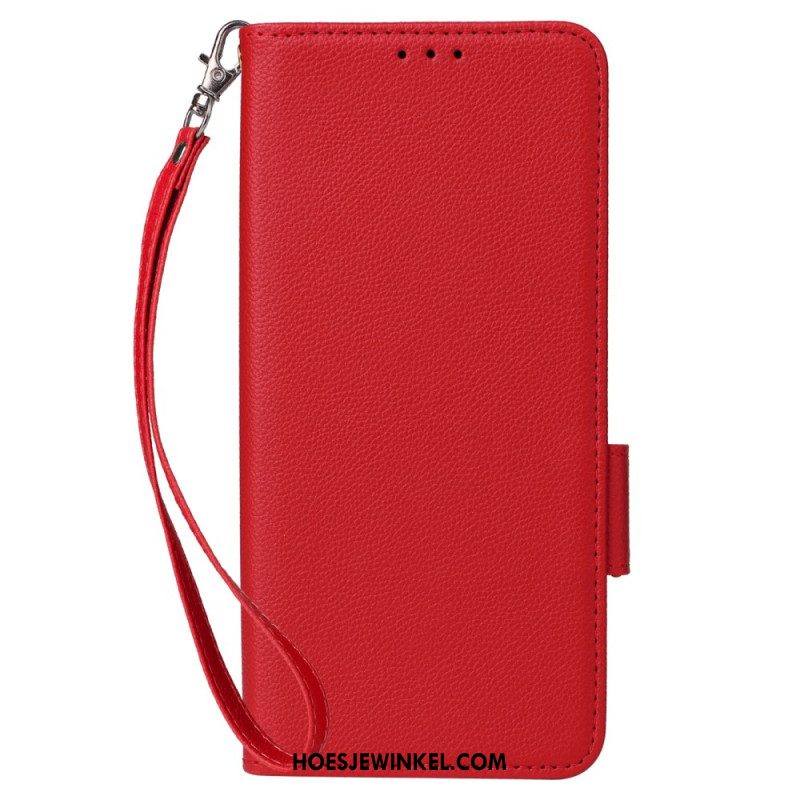 Leren Hoesje Xiaomi 15t Kunstleer Met Band Bescherming Hoesje