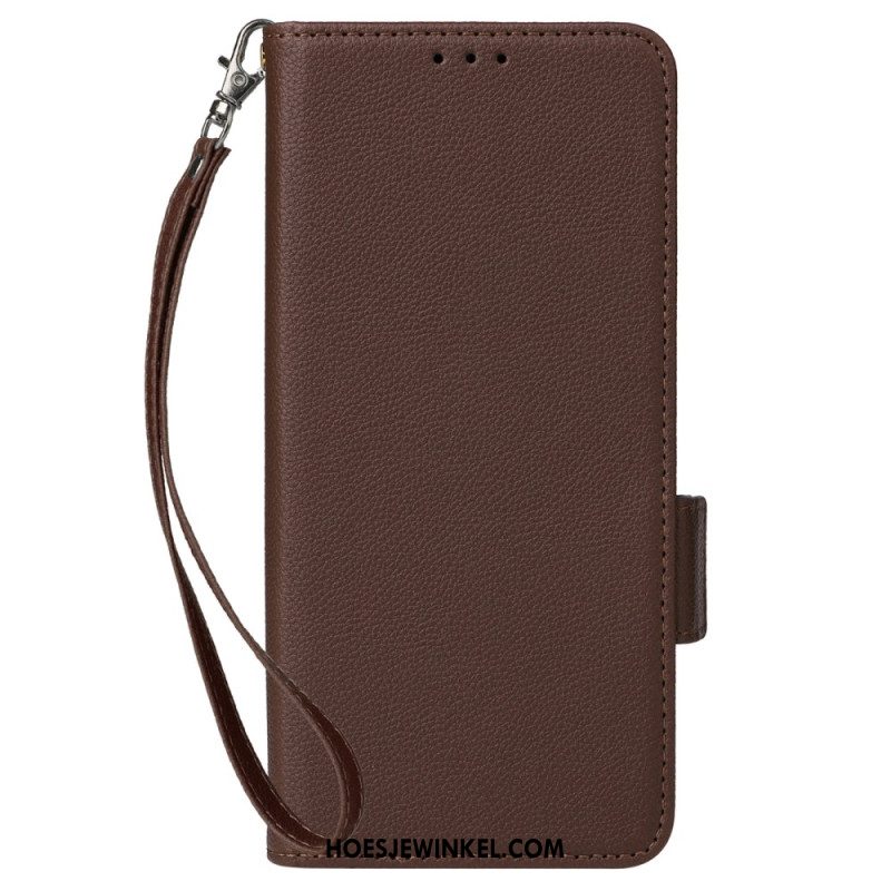 Leren Hoesje Xiaomi 15t Kunstleer Met Band Bescherming Hoesje