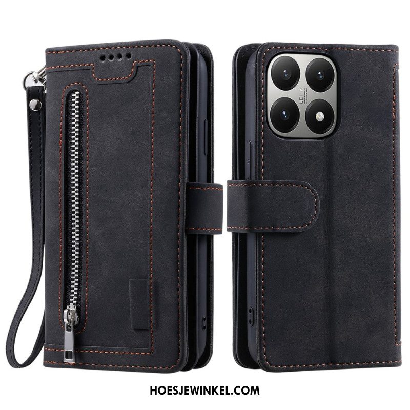 Leren Hoesje Xiaomi 15t Portemonnee Met 9 Kaartsleuven Bescherming Hoesje