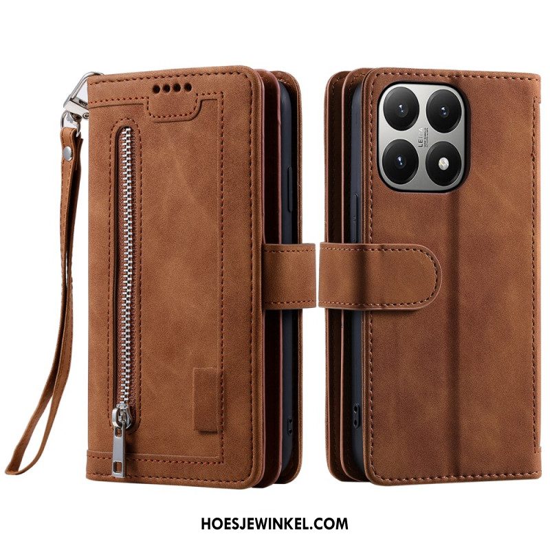 Leren Hoesje Xiaomi 15t Portemonnee Met 9 Kaartsleuven Bescherming Hoesje