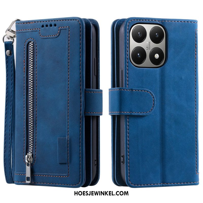 Leren Hoesje Xiaomi 15t Portemonnee Met 9 Kaartsleuven Bescherming Hoesje