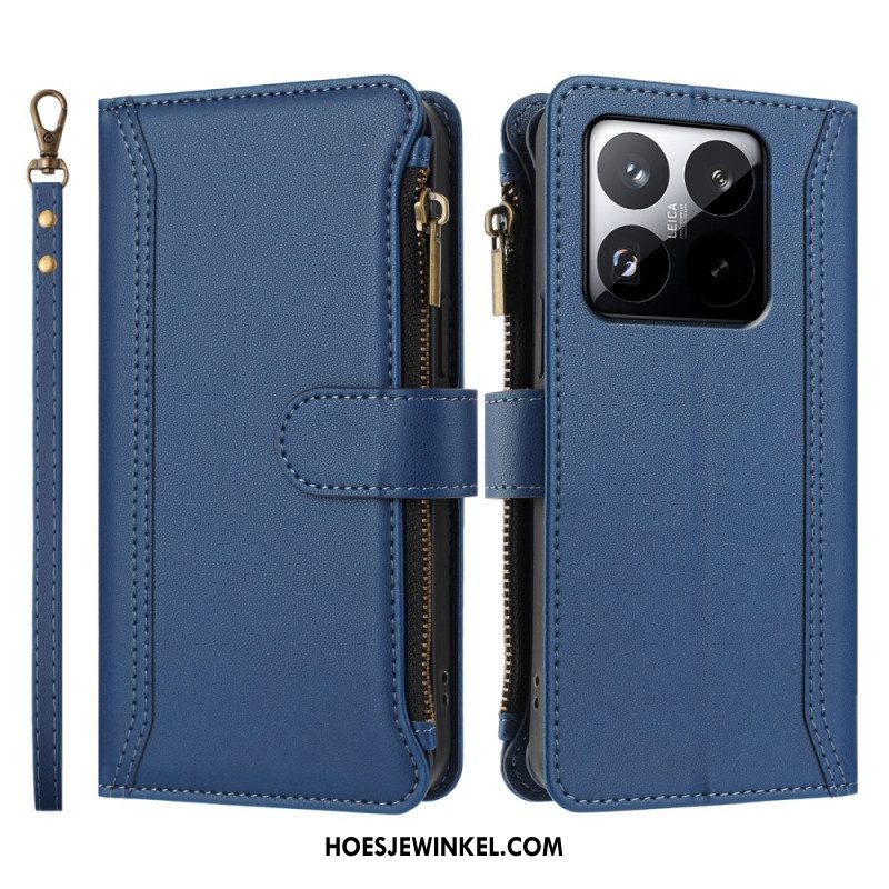 Leren Hoesje Xiaomi 15t Portemonnee Met Riem