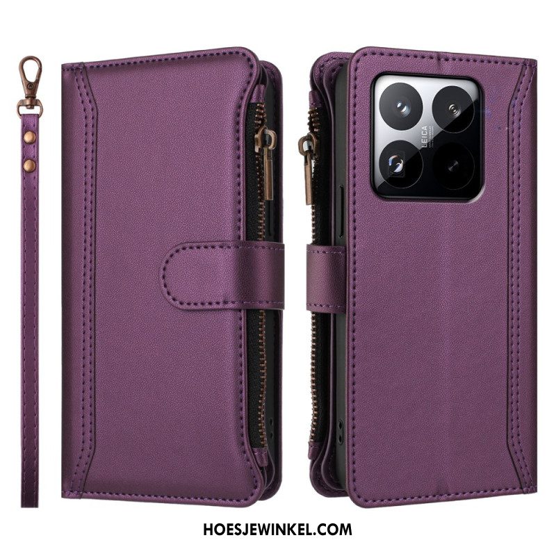 Leren Hoesje Xiaomi 15t Portemonnee Met Riem