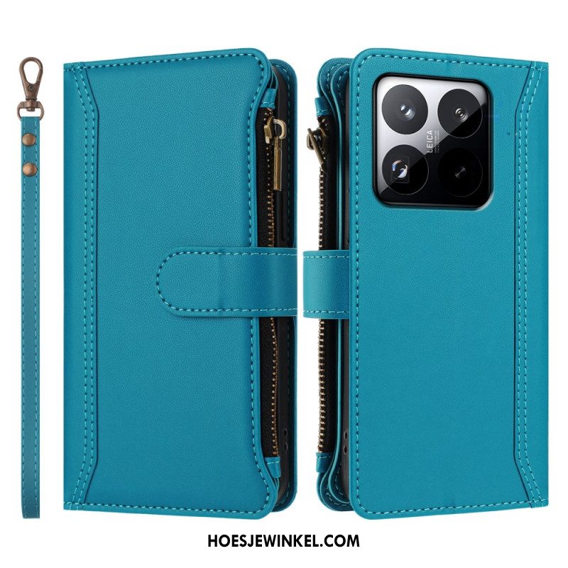 Leren Hoesje Xiaomi 15t Portemonnee Met Riem