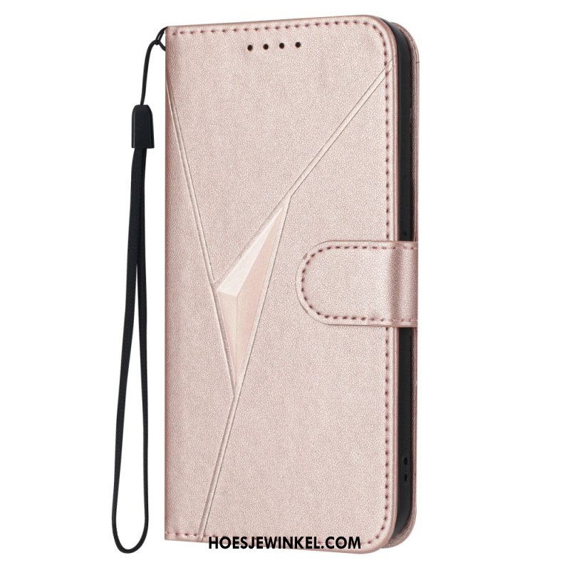 Leren Hoesje Xiaomi 15t Pro Driehoekspatroon