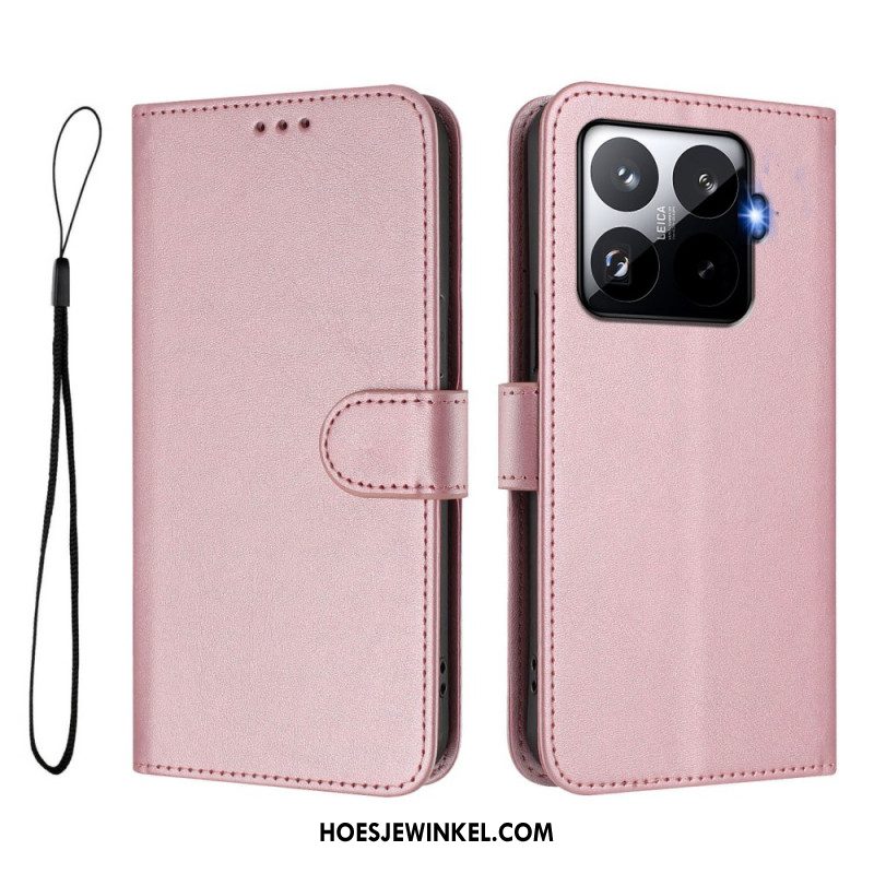 Leren Hoesje Xiaomi 15t Pro Rfid-bescherming Met Leerlook Bescherming Hoesje