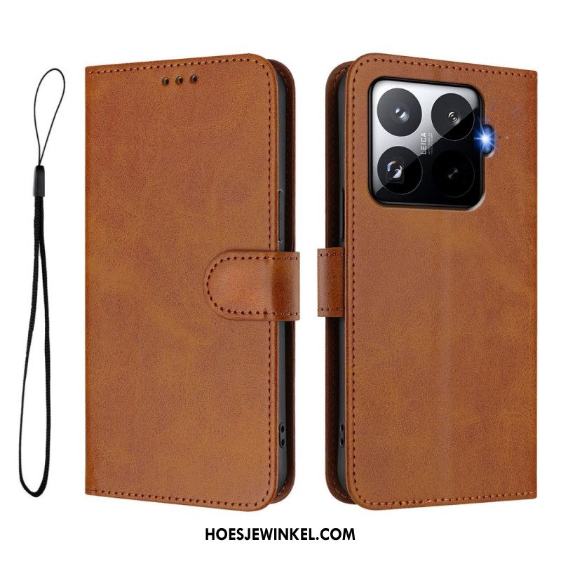 Leren Hoesje Xiaomi 15t Pro Rfid-bescherming Met Leerlook Bescherming Hoesje