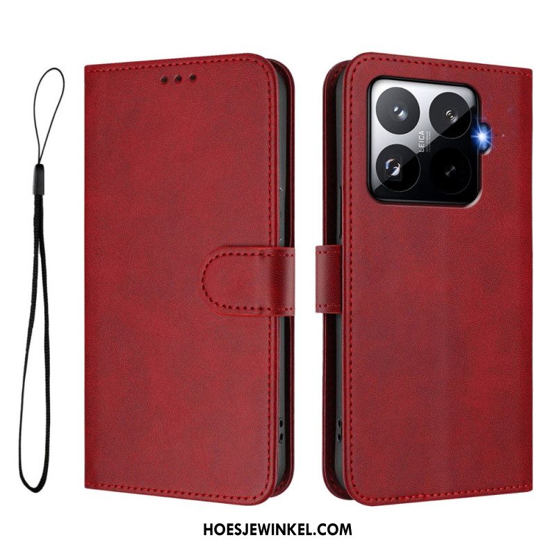 Leren Hoesje Xiaomi 15t Pro Rfid-bescherming Met Leerlook Bescherming Hoesje