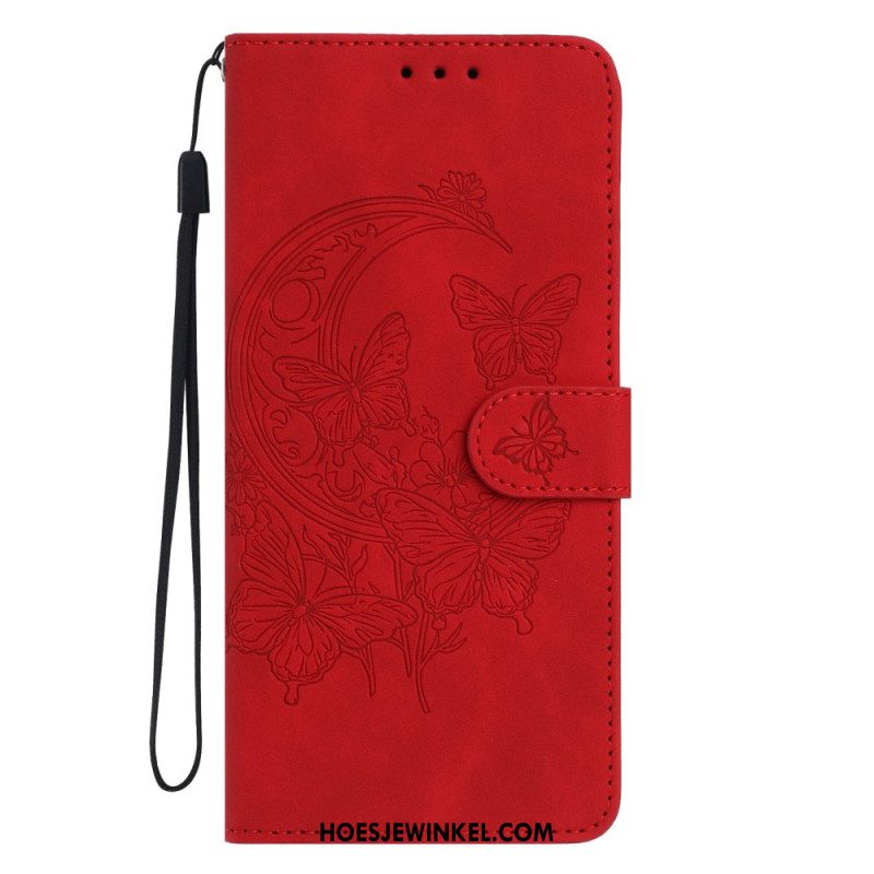Leren Hoesje Xiaomi 15t Pro Vlinder- En Bloemenprint