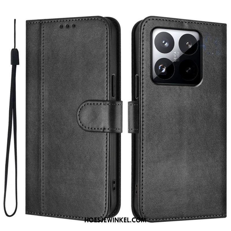 Leren Hoesje Xiaomi 15t Vintage Portemonnee Bescherming Hoesje