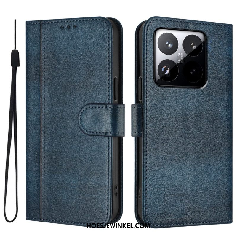Leren Hoesje Xiaomi 15t Vintage Portemonnee Bescherming Hoesje