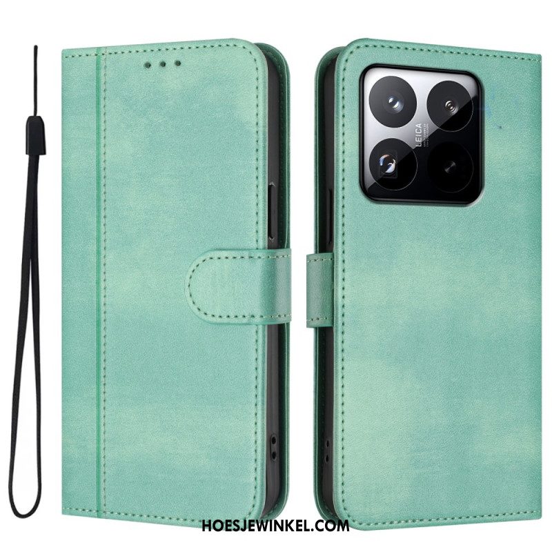 Leren Hoesje Xiaomi 15t Vintage Portemonnee Bescherming Hoesje