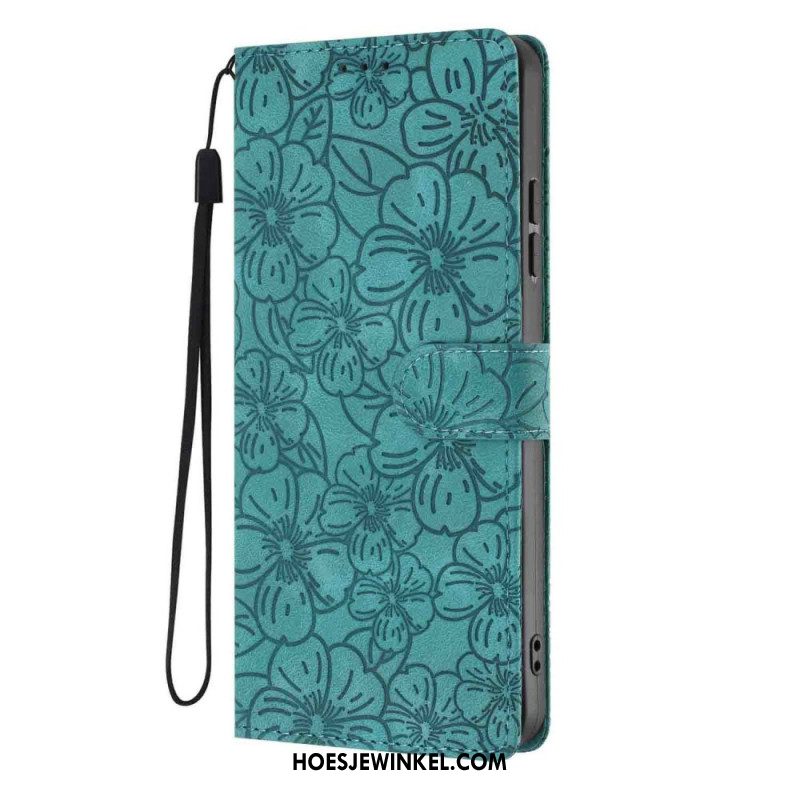 Leren Hoesje Xiaomi 17 Bloemenpatroon Bescherming Hoesje