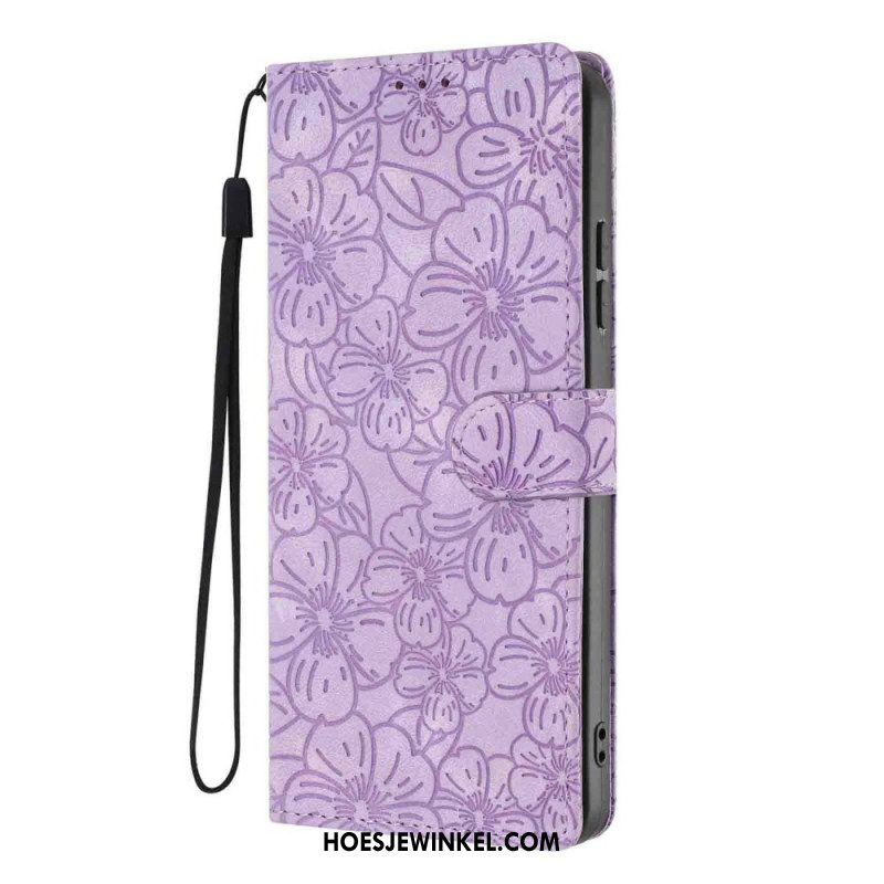 Leren Hoesje Xiaomi 17 Bloemenpatroon Bescherming Hoesje