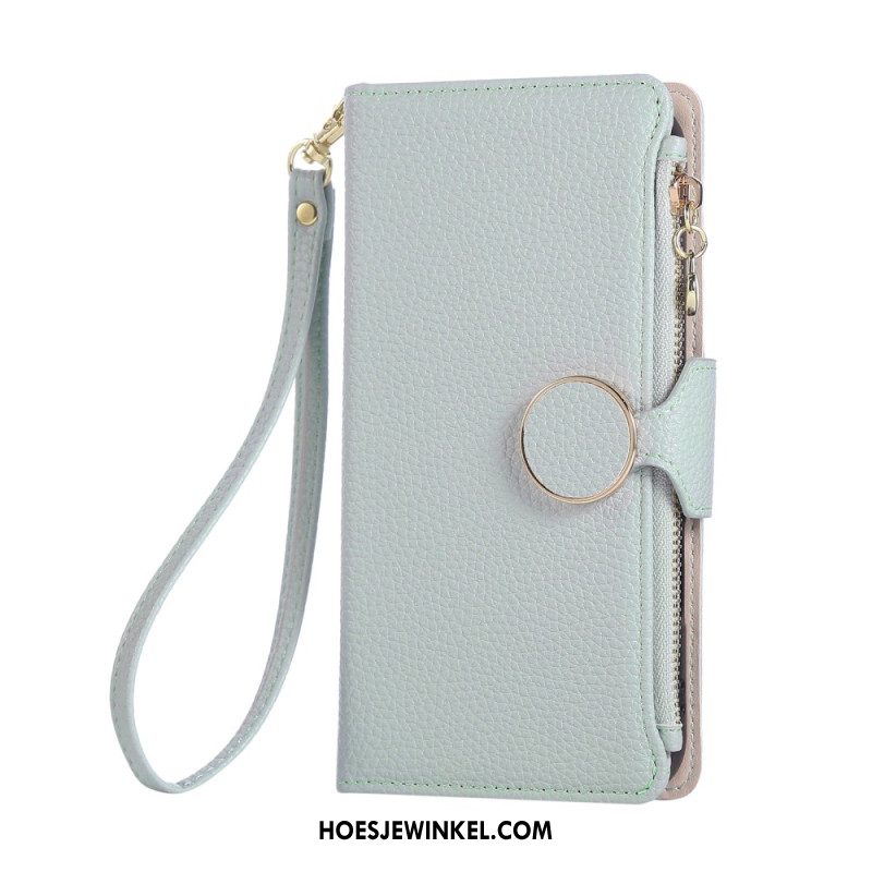 Leren Hoesje Xiaomi 17 Portemonnee Met Rits Bescherming Hoesje