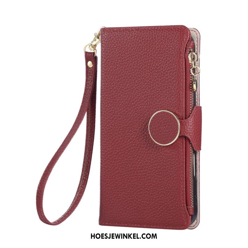 Leren Hoesje Xiaomi 17 Portemonnee Met Rits Bescherming Hoesje