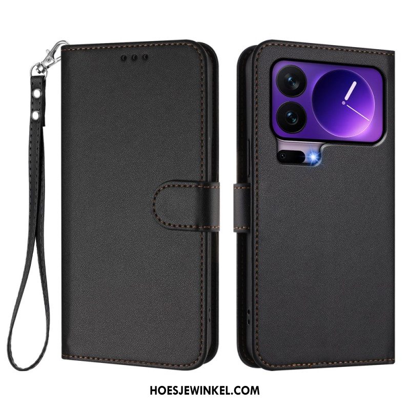 Leren Hoesje Xiaomi 17 Pro Effen Leerlook