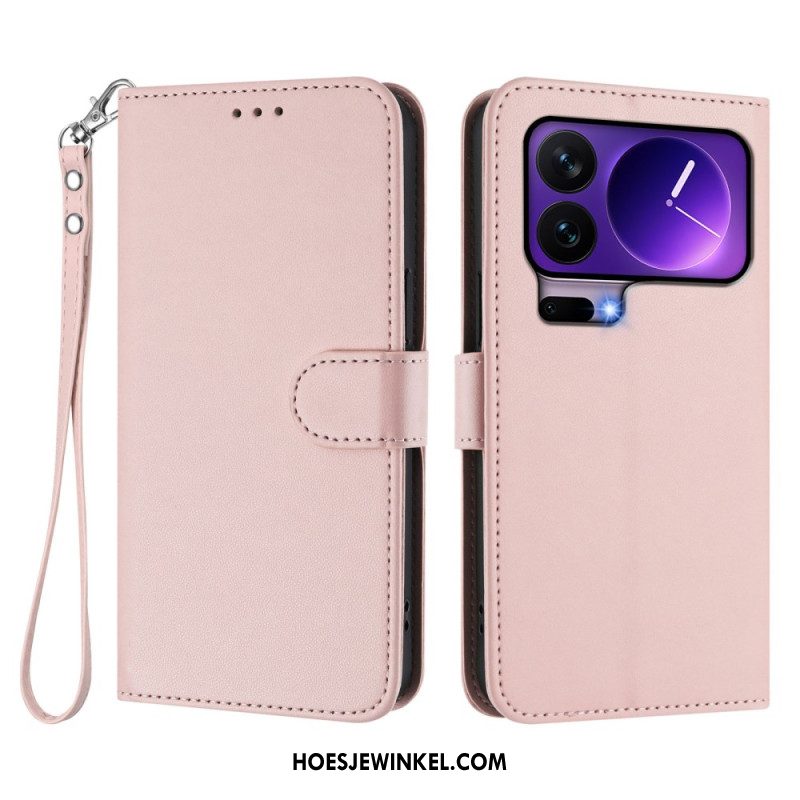 Leren Hoesje Xiaomi 17 Pro Effen Leerlook