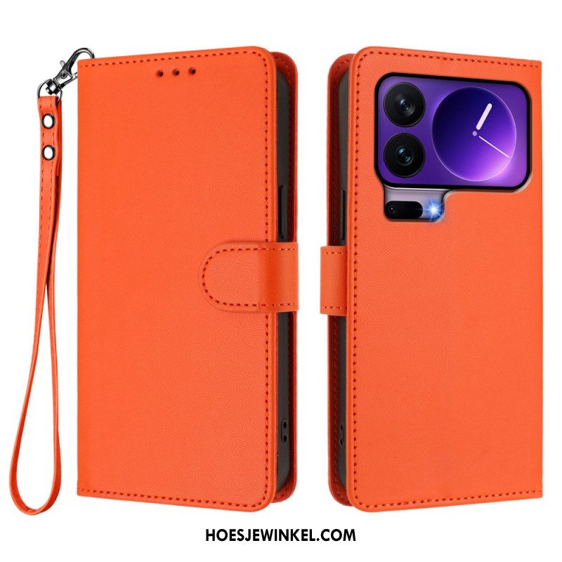 Leren Hoesje Xiaomi 17 Pro Effen Leerlook