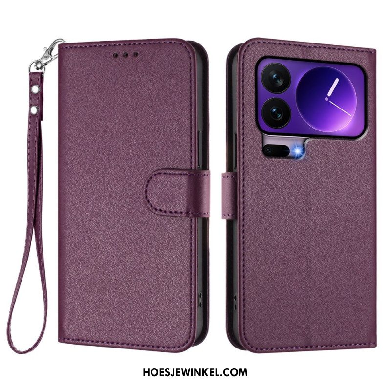 Leren Hoesje Xiaomi 17 Pro Effen Leerlook