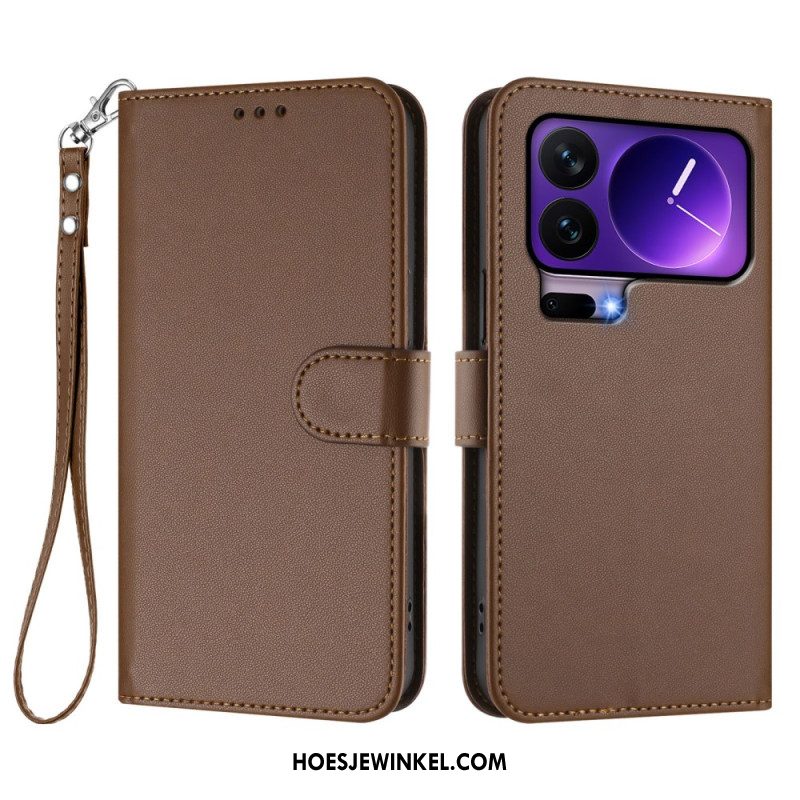 Leren Hoesje Xiaomi 17 Pro Effen Leerlook