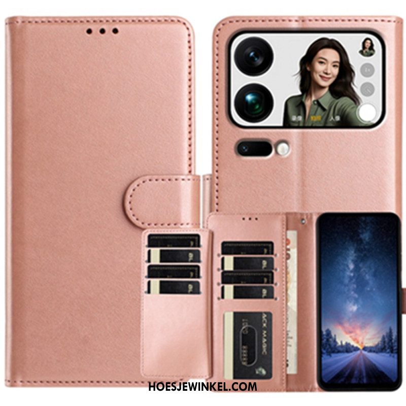 Leren Hoesje Xiaomi 17 Pro Max 8 Kaarthouders Bescherming Hoesje