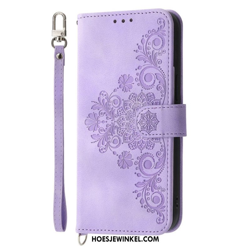 Leren Hoesje Xiaomi 17 Pro Max Kant Met Riempje En Schouderriem Bescherming Hoesje