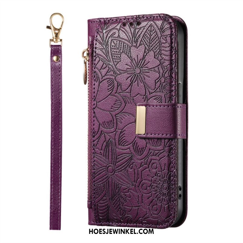 Leren Hoesje Xiaomi 17 Pro Max Portemonnee Met Bloemenpatroon