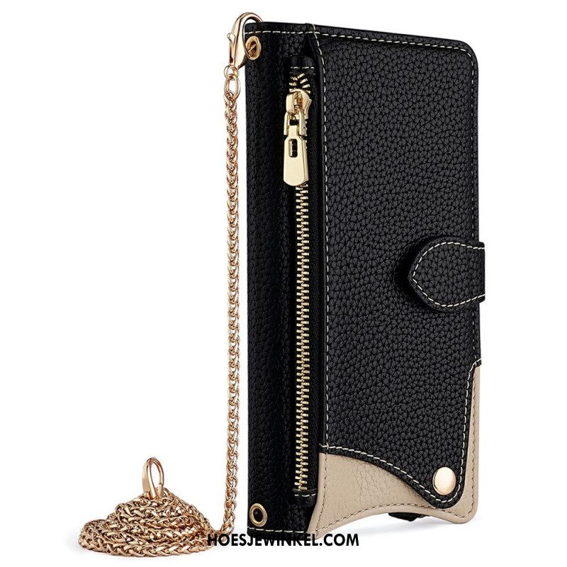Leren Hoesje Xiaomi 17 Pro Max Schouderband Met Ketting