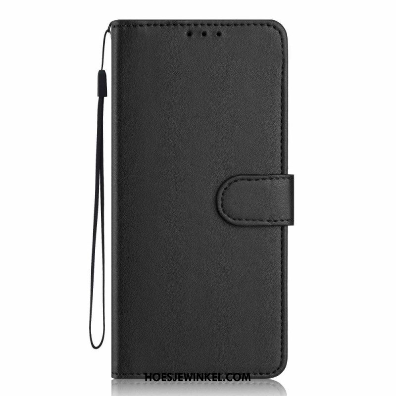 Leren Hoesje Xiaomi 17 Strakke Lijnstijl