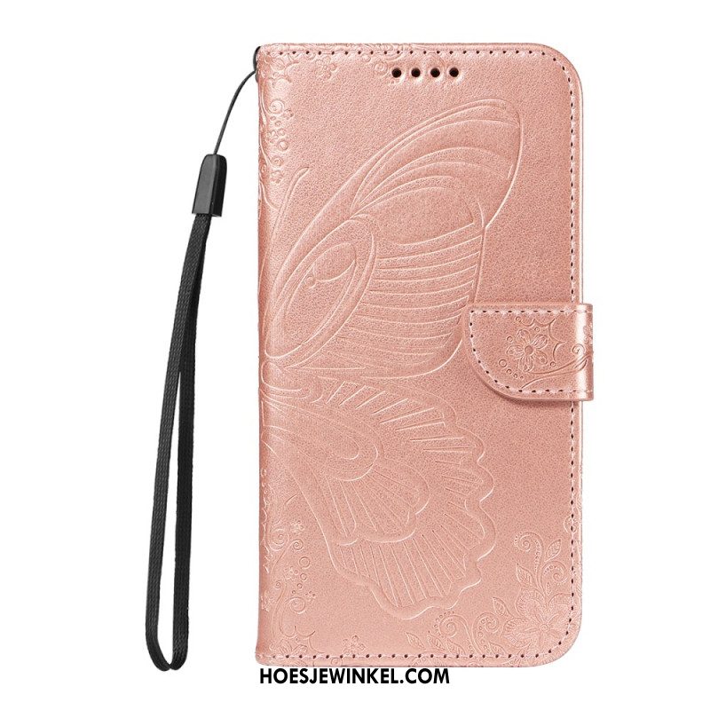 Leren Hoesje Xiaomi 17 Vlinderdesign Bescherming Hoesje