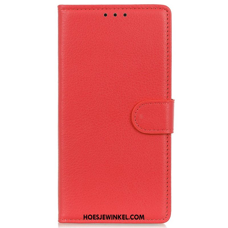 Leren Hoesje Xiaomi Redmi Note 13 Pro 4g Traditioneel Kunstleer Bescherming Hoesje