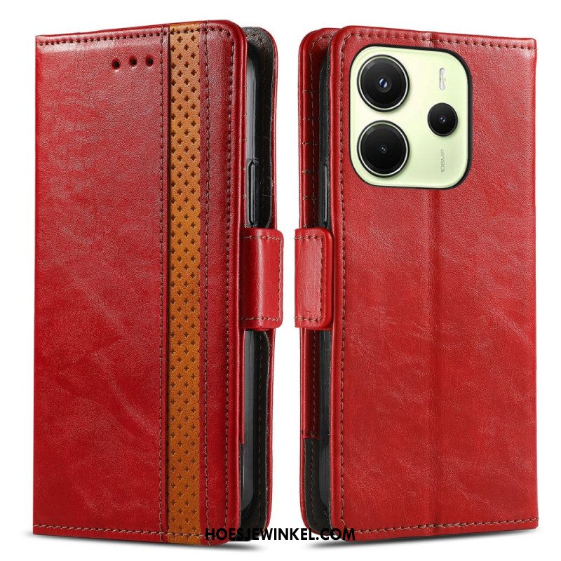 Leren Hoesje Xiaomi Redmi Note 14 4g Caseneo Rfid-blokkering Bescherming Hoesje