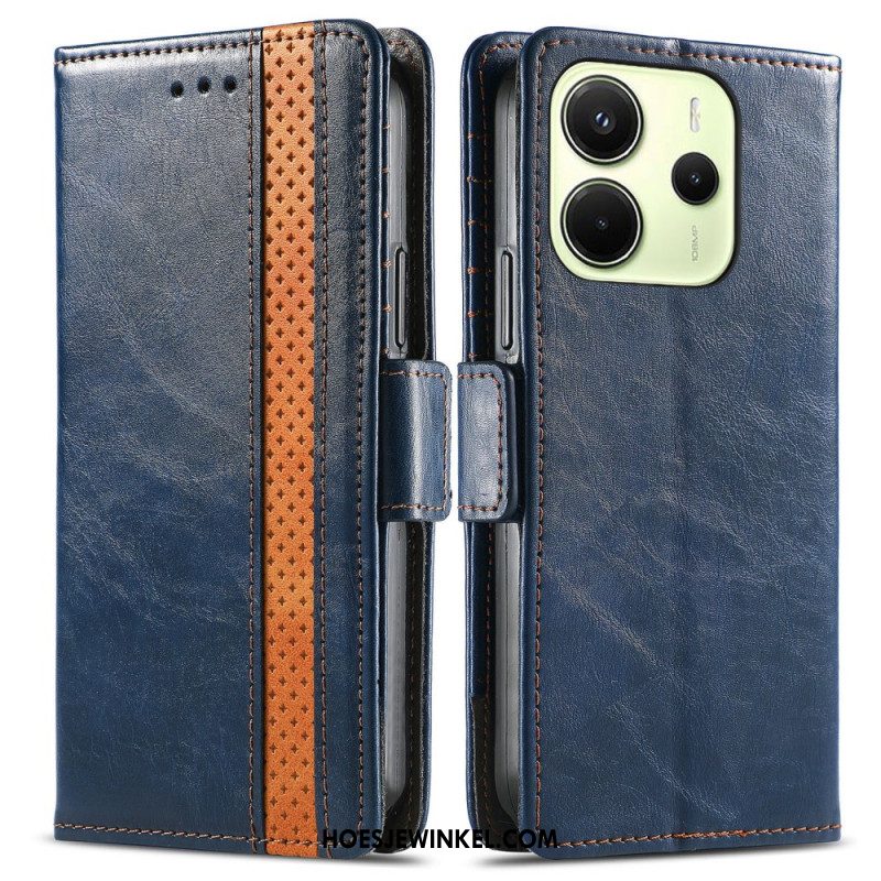 Leren Hoesje Xiaomi Redmi Note 14 4g Caseneo Rfid-blokkering Bescherming Hoesje