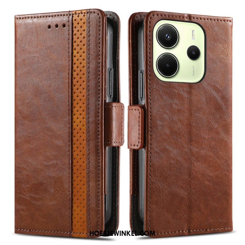 Leren Hoesje Xiaomi Redmi Note 14 4g Caseneo Rfid-blokkering Bescherming Hoesje