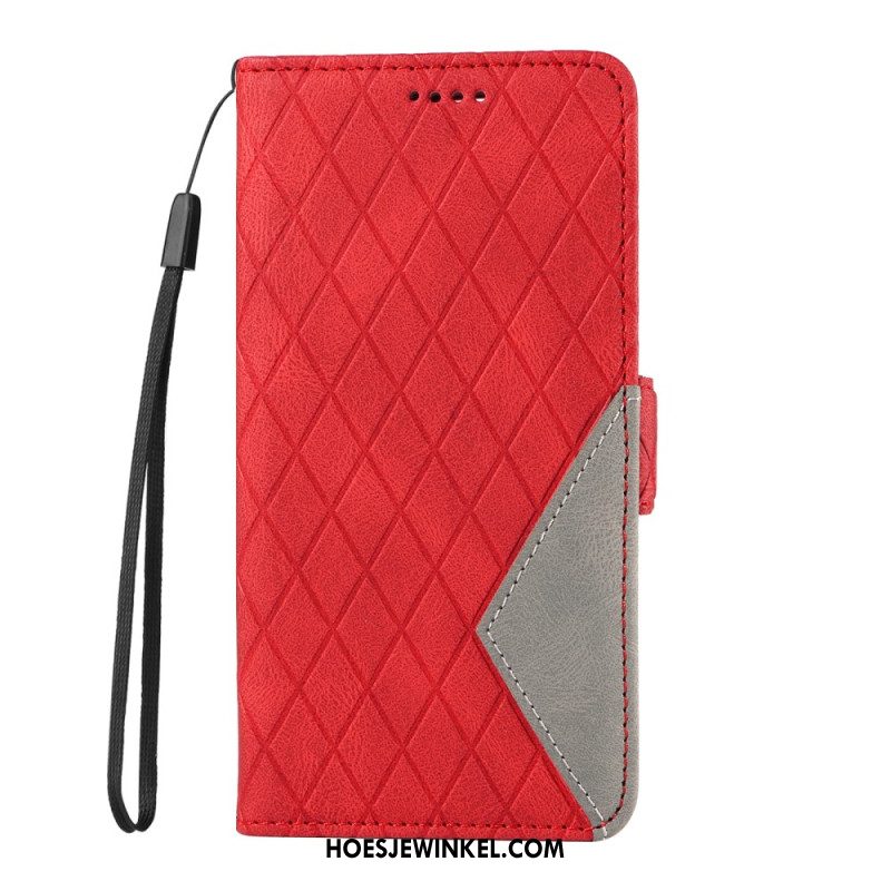 Leren Hoesje Xiaomi Redmi Note 14 4g Diamantpatroon