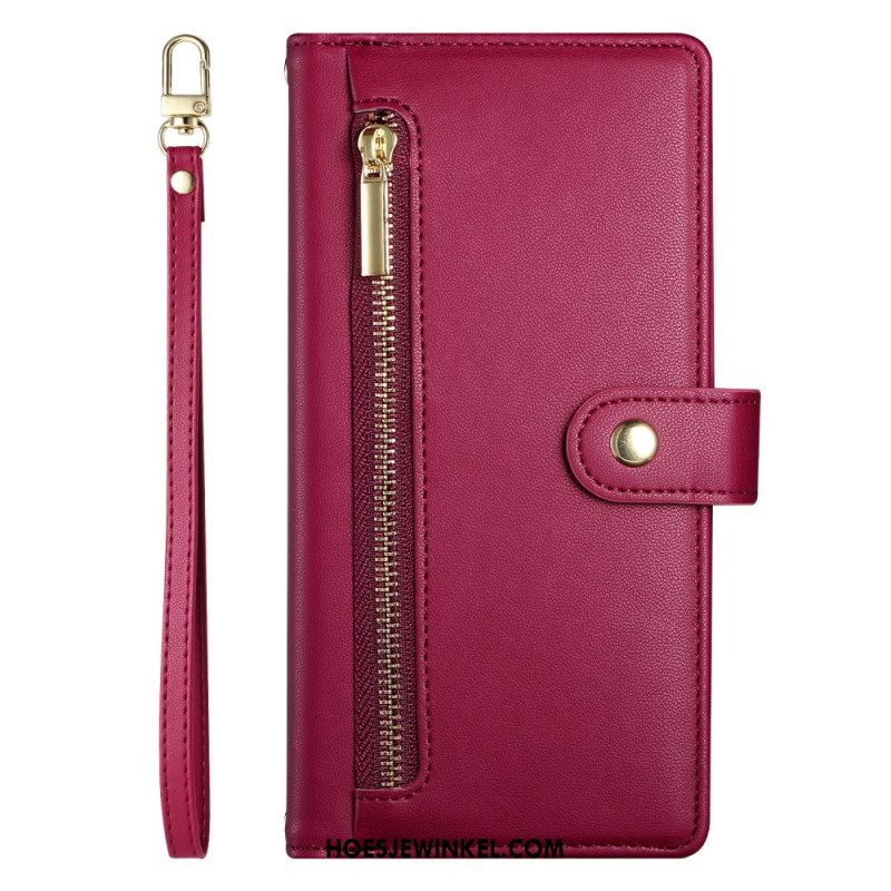 Leren Hoesje Xiaomi Redmi Note 14 4g Portemonnee En Bandjes Bescherming Hoesje